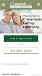 Mobile Screenshot of crossroadsdentistrytn.com